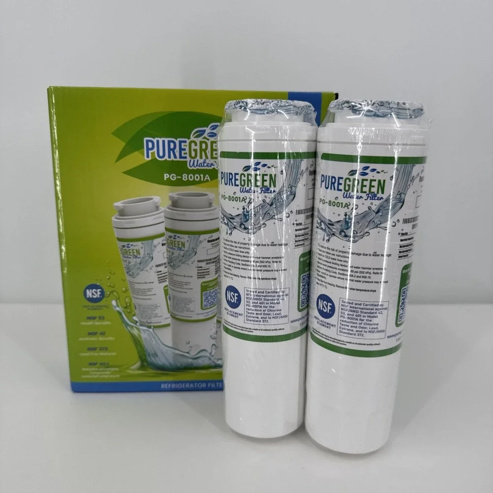 Pure Green Refrigerator Water Filters Lot‎ of TWO PG-8001A  Maytage Kenmore